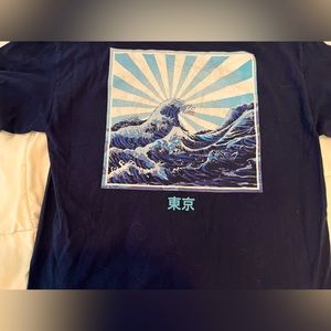 Mens Blue Crown Navy Blue Shirt Large Tillys tee L T-shirt